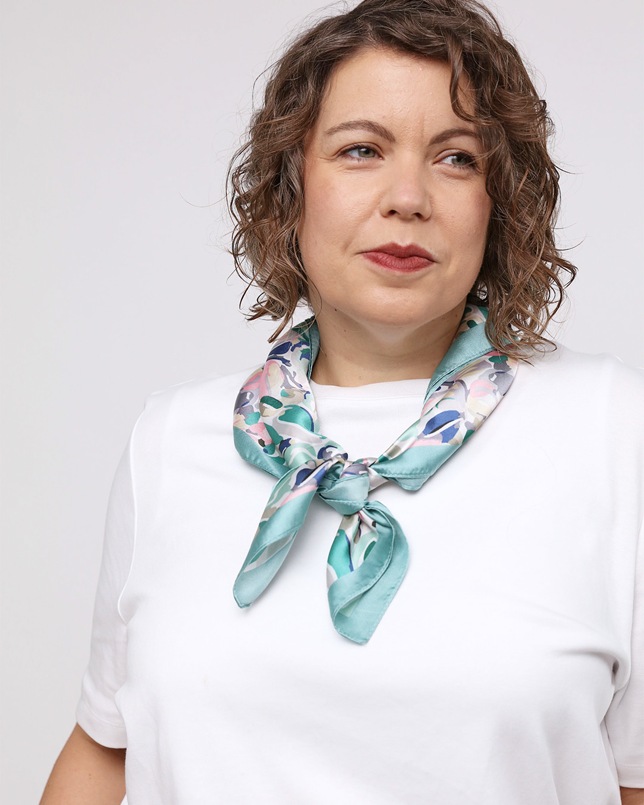 Jessie Square Scarf - Duck Egg