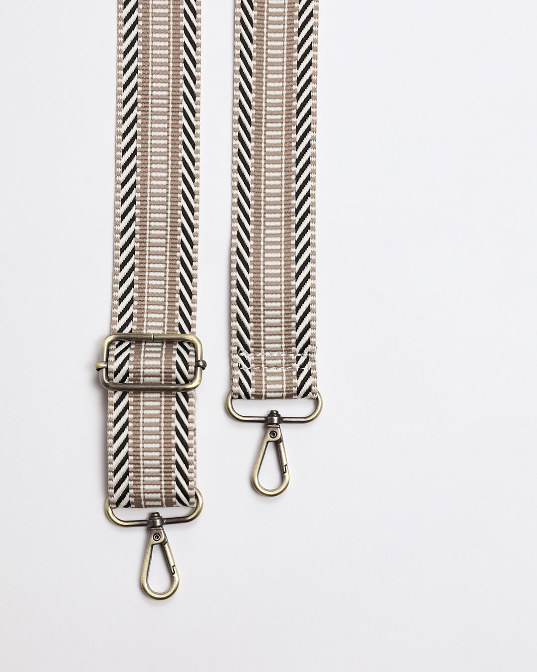 Ladder Stripe Strap - Natural / Black