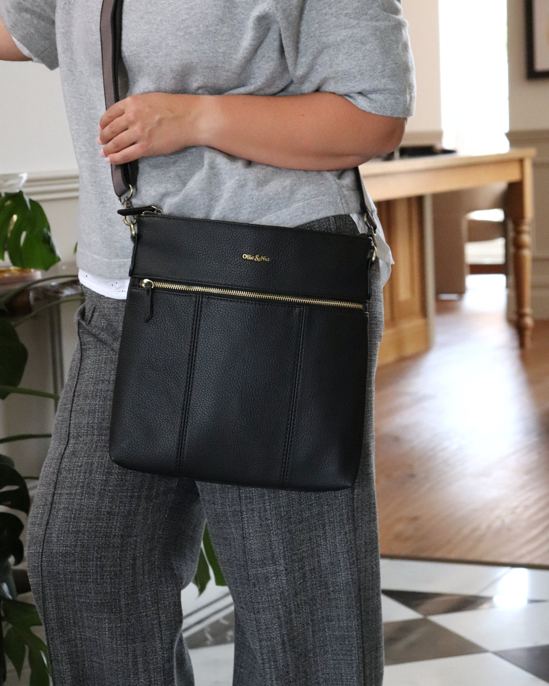 Layla Large Crossbody - Black