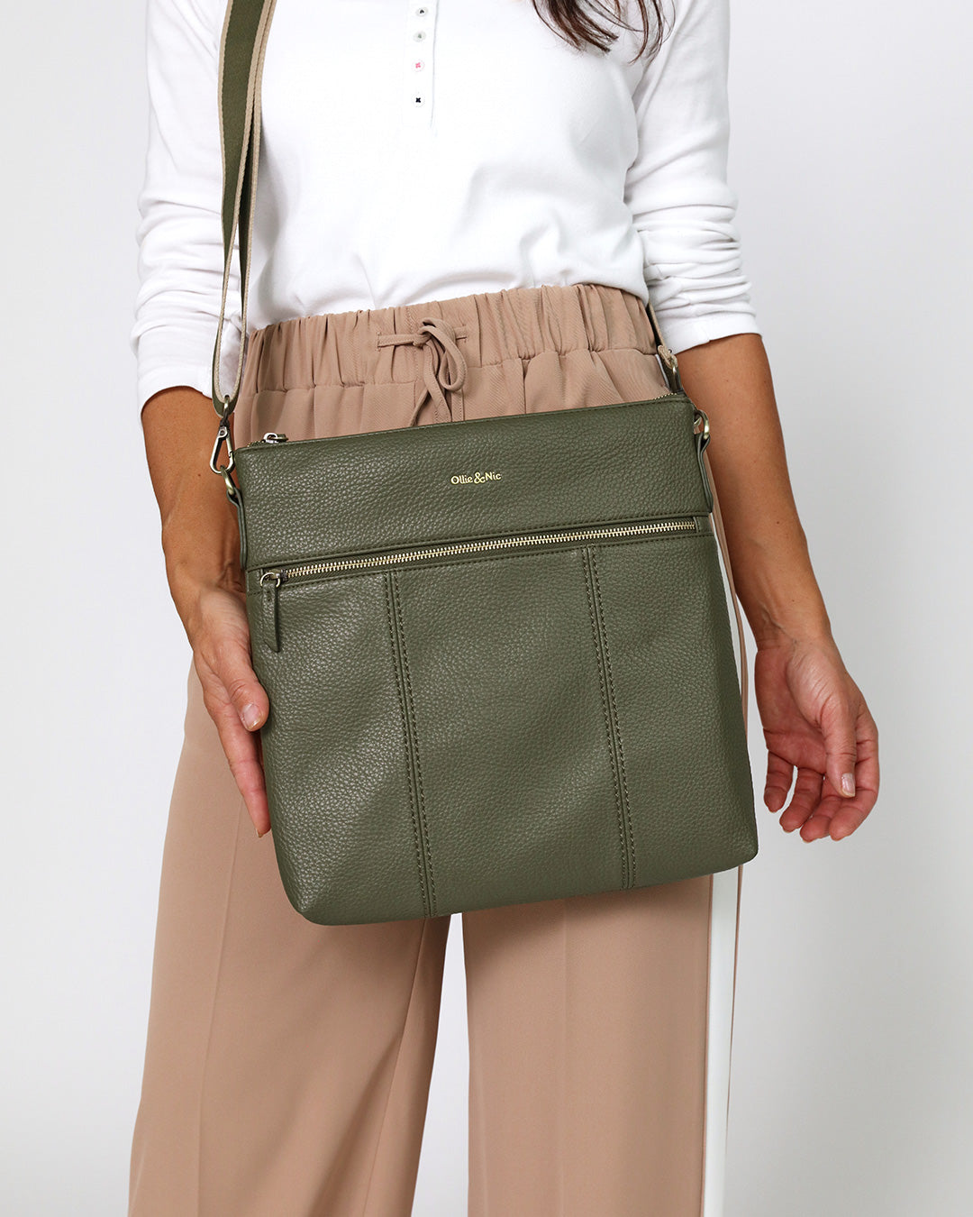 Layla Large Crossbody - Khaki
