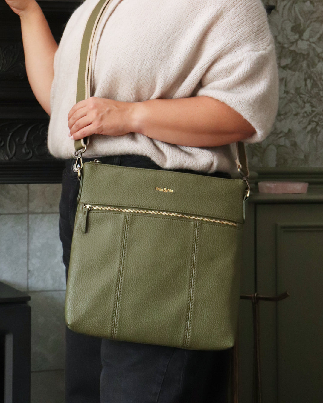 Layla Large Crossbody - Khaki