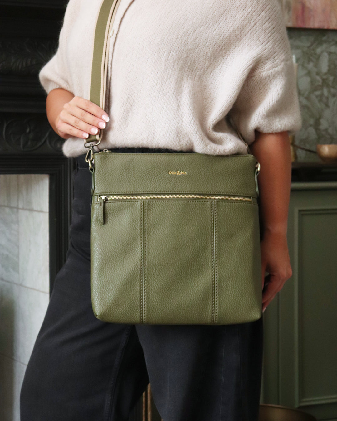 Layla Large Crossbody - Khaki