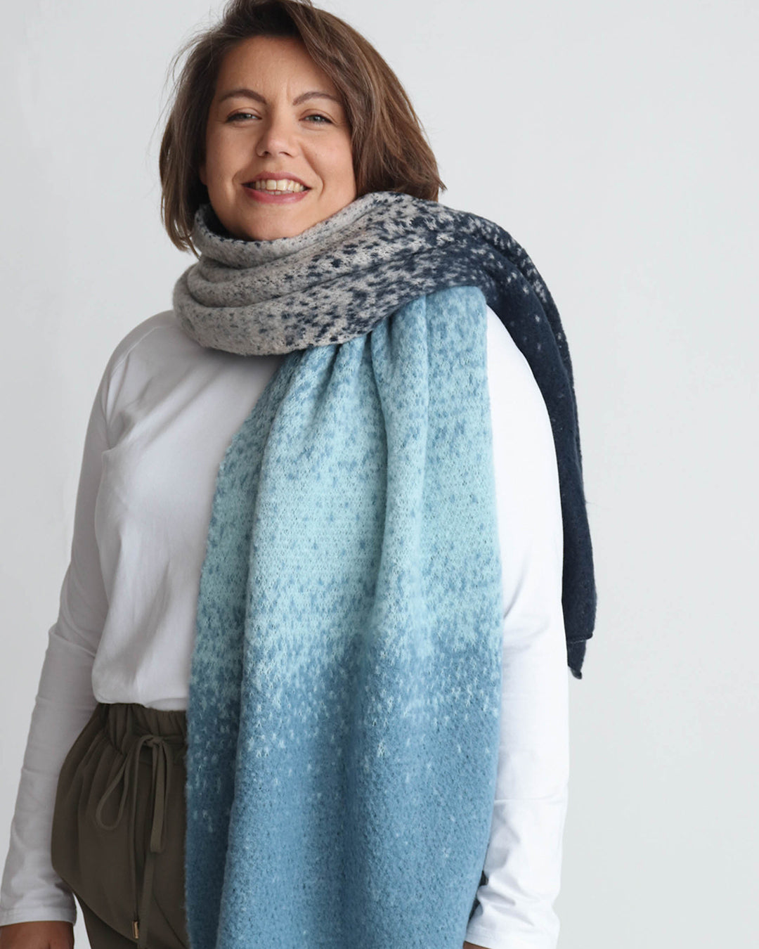Leah Scarf - Blue Ombre