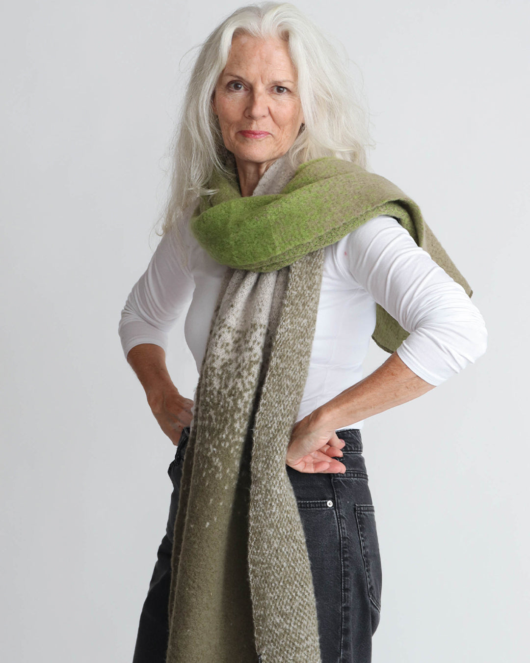 Leah Scarf - Green Ombre