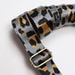 Leopard Webbing Strap - Light Grey