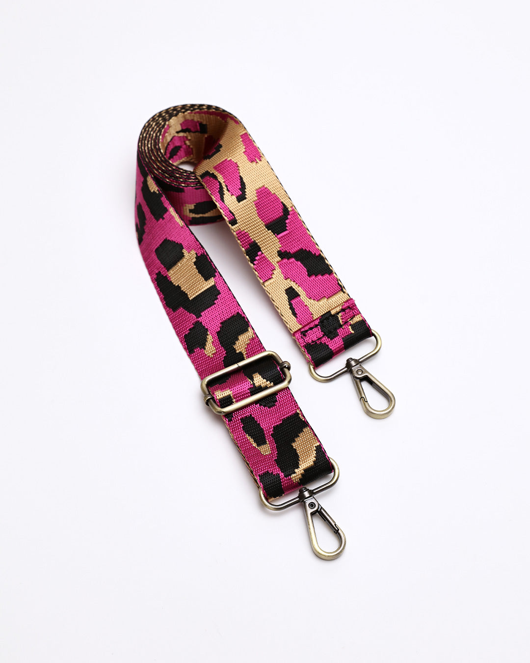Leopard Webbing Strap - Pink