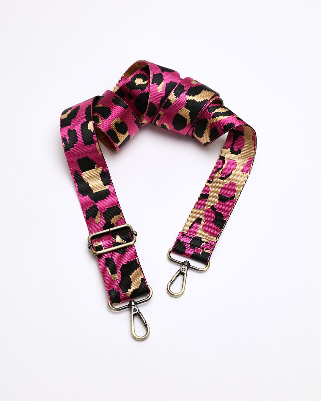 Leopard Webbing Strap - Pink