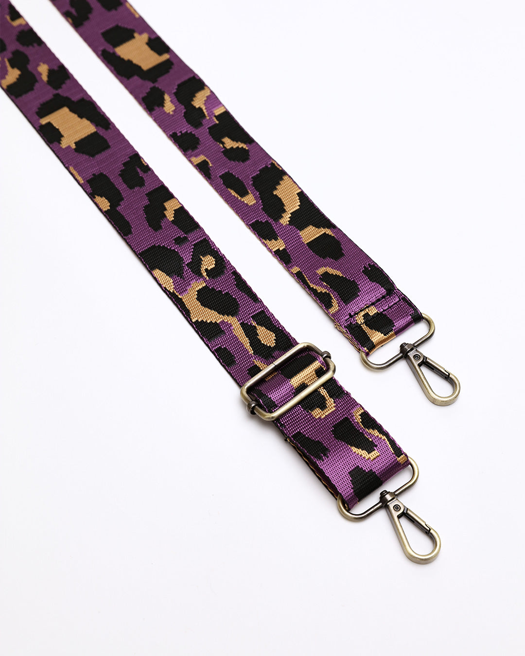Leopard Webbing Strap - Purple