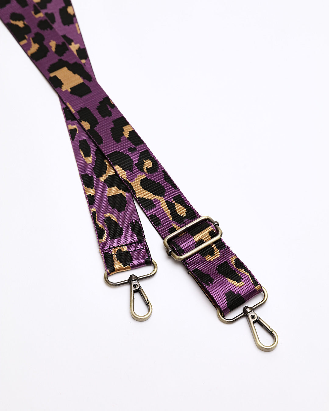Leopard Webbing Strap - Purple