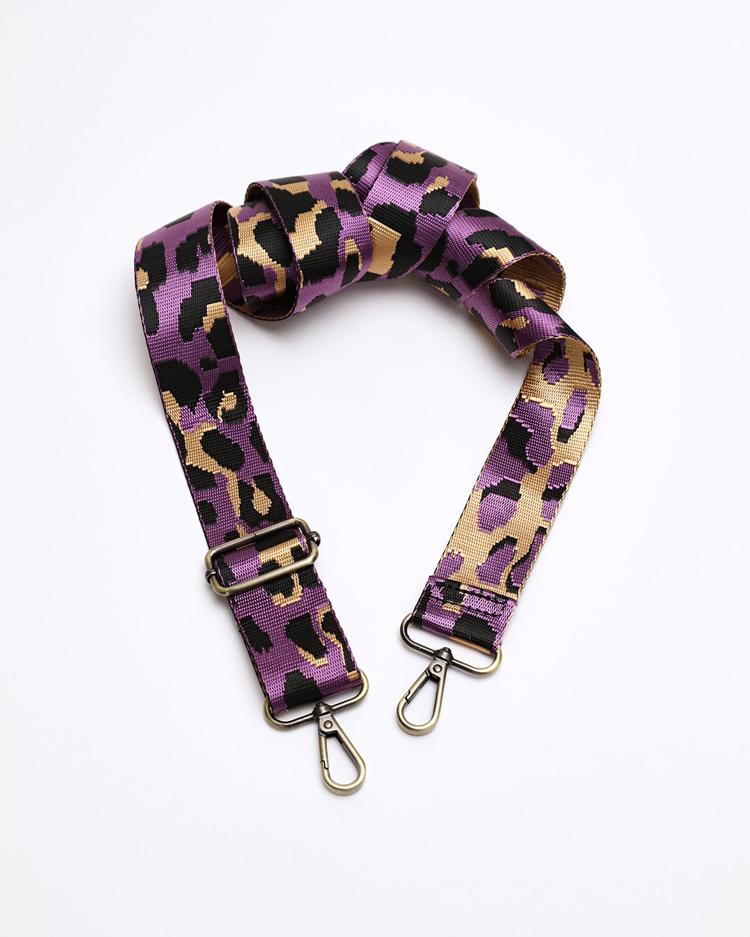 Leopard Webbing Strap - Purple