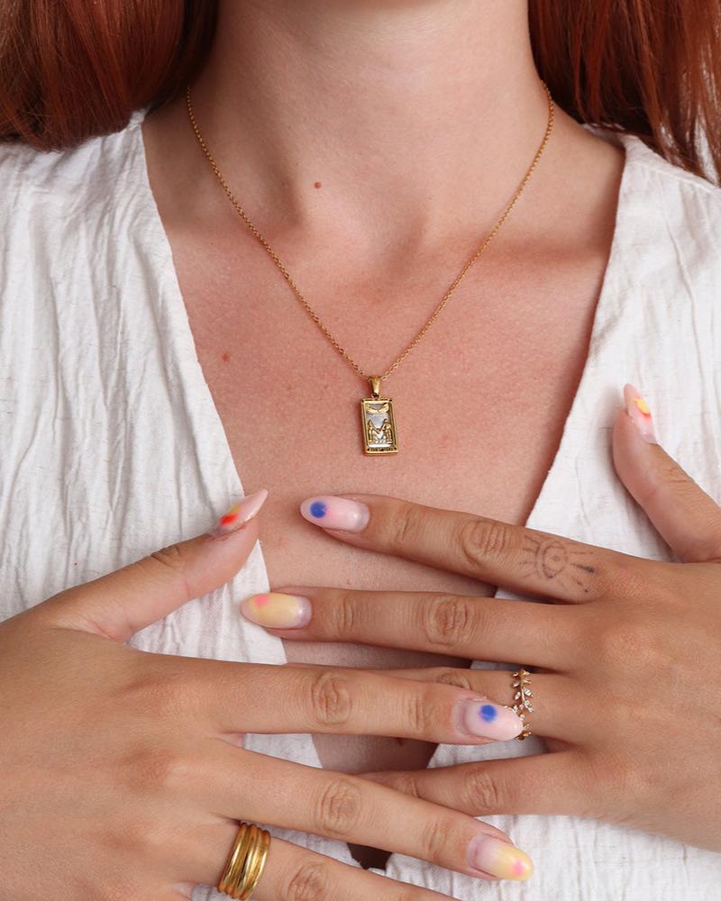 The Lovers Pendant Necklace - Gold