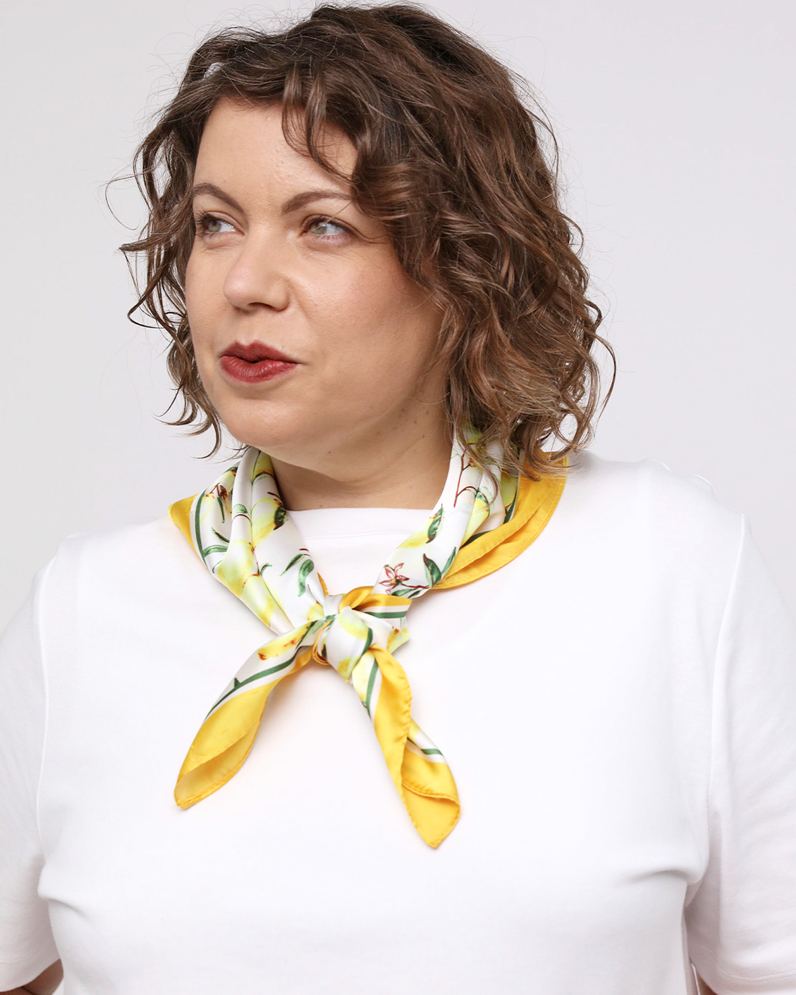 Lulu Square Scarf - Yellow