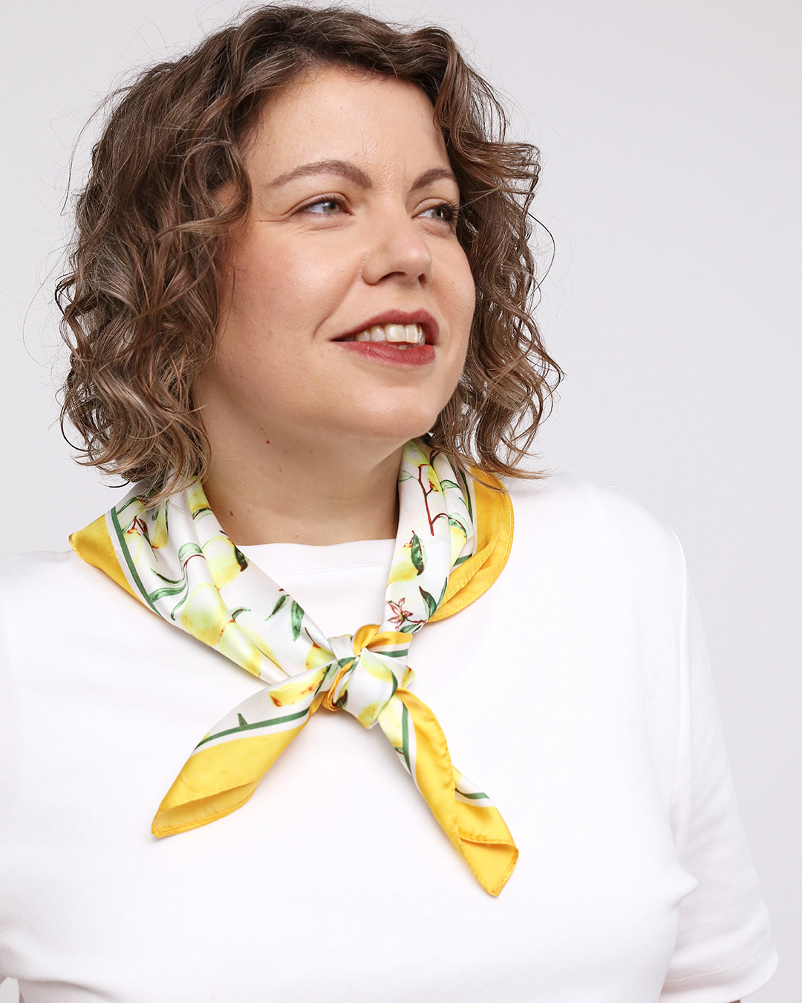 Lulu Square Scarf - Yellow
