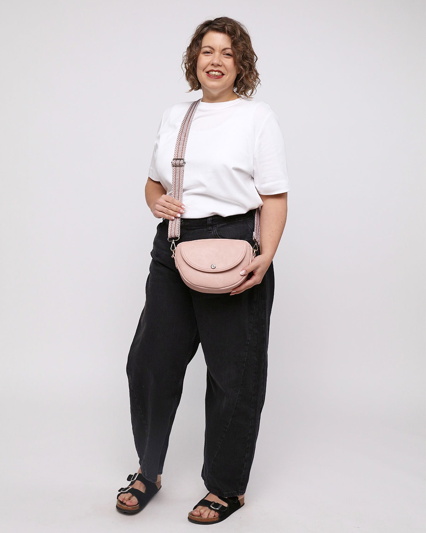 Luna Half Moon Bag -  Blush