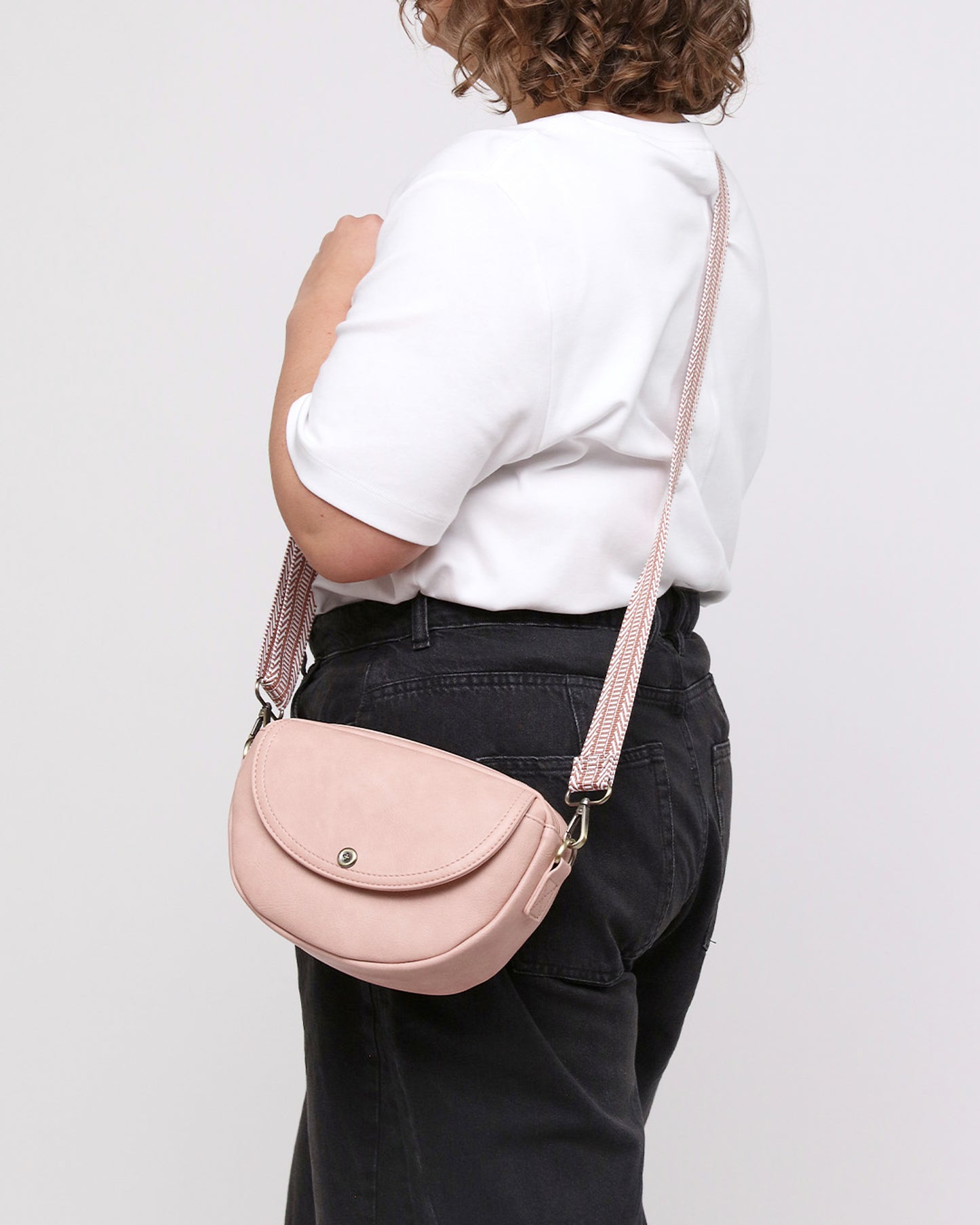 Luna Half Moon Bag -  Blush