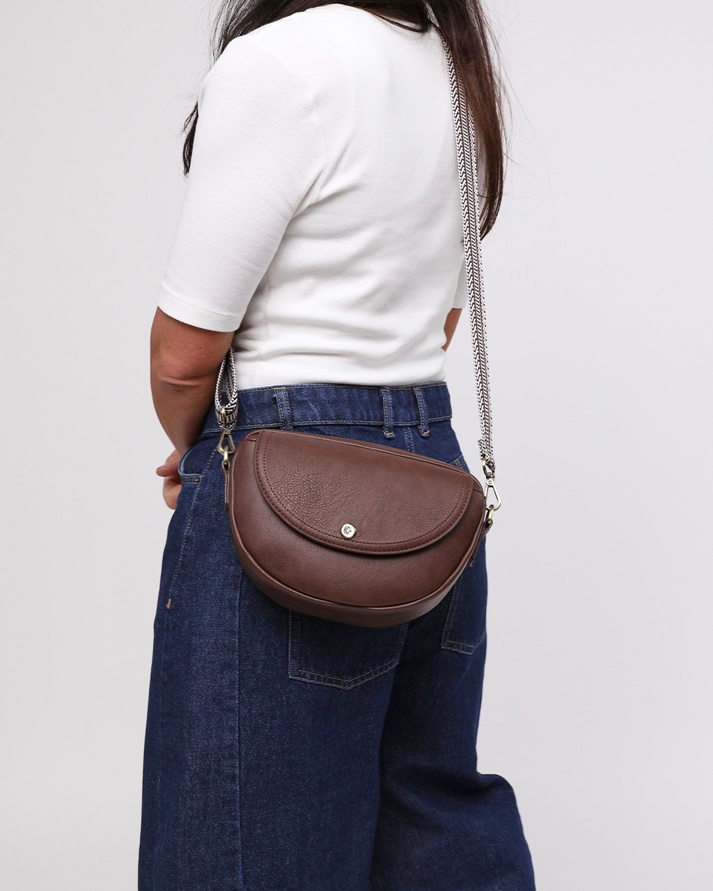 Luna Half Moon Bag -  Chocolate