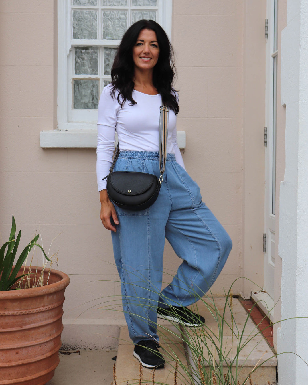 Luna Half Moon Bag -  Black