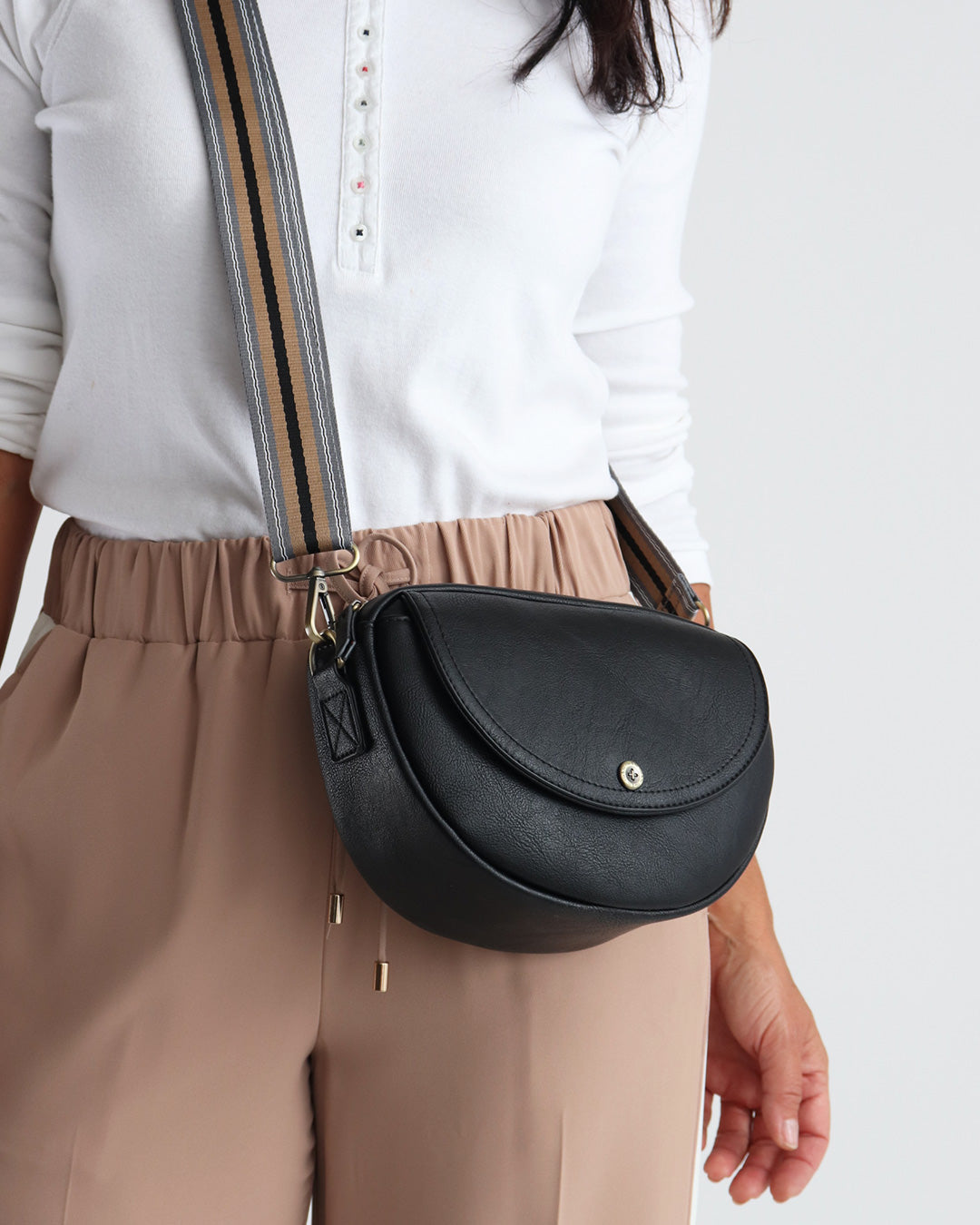 Luna Half Moon Bag -  Black