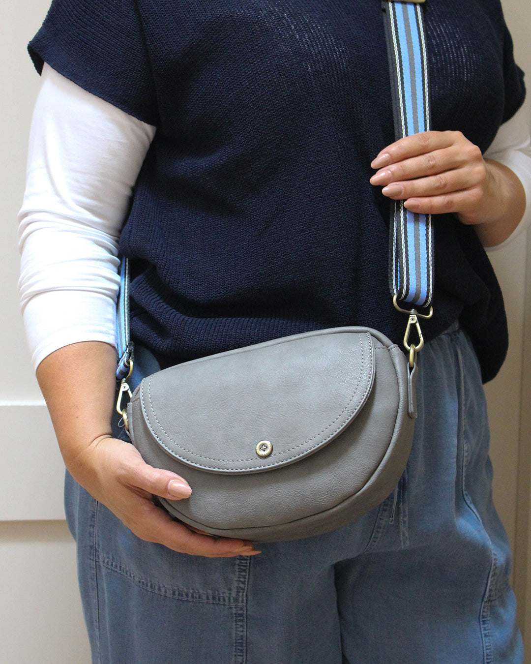 Luna Half Moon Bag -  Dark Grey