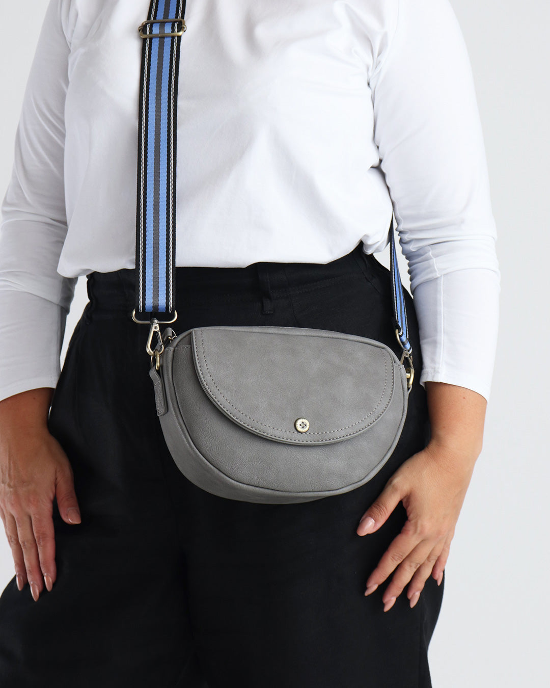 Luna Half Moon Bag -  Dark Grey