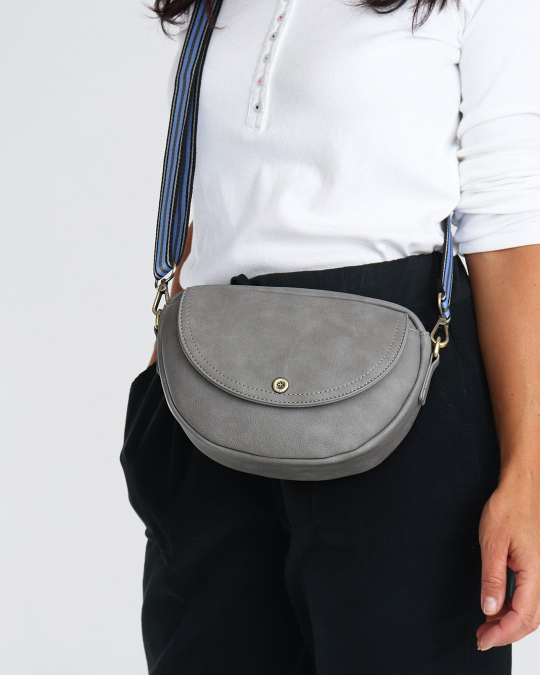 Luna Half Moon Bag -  Dark Grey