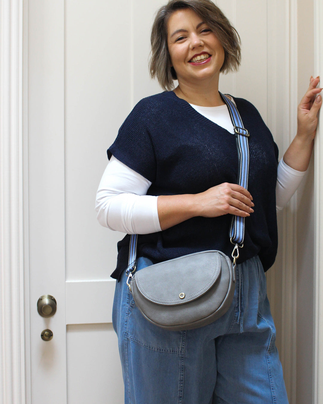 Luna Half Moon Bag -  Dark Grey