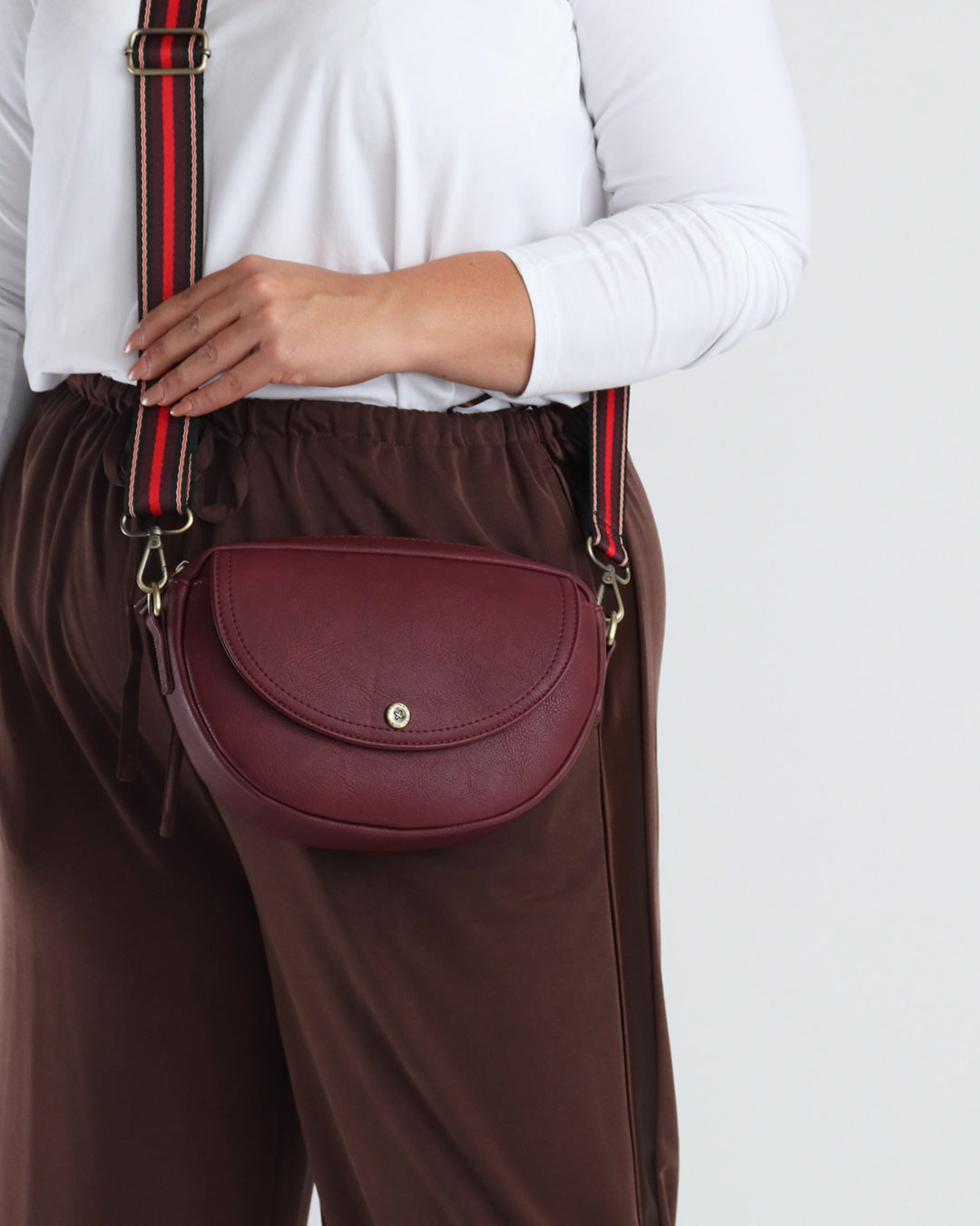 Luna Half Moon Bag -  Plum