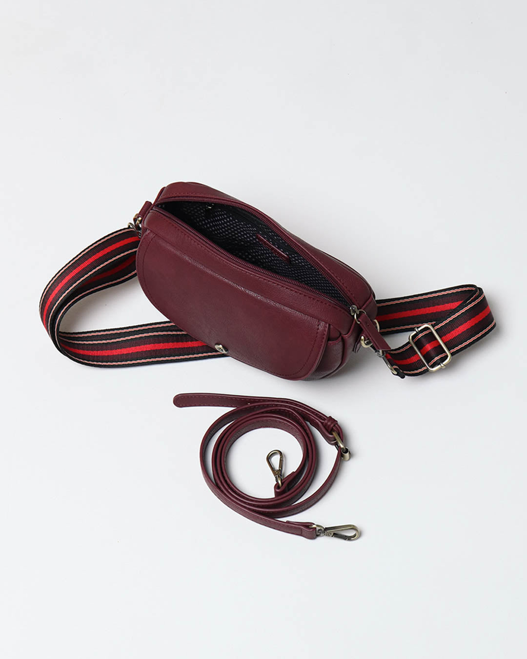 Luna Half Moon Bag -  Plum