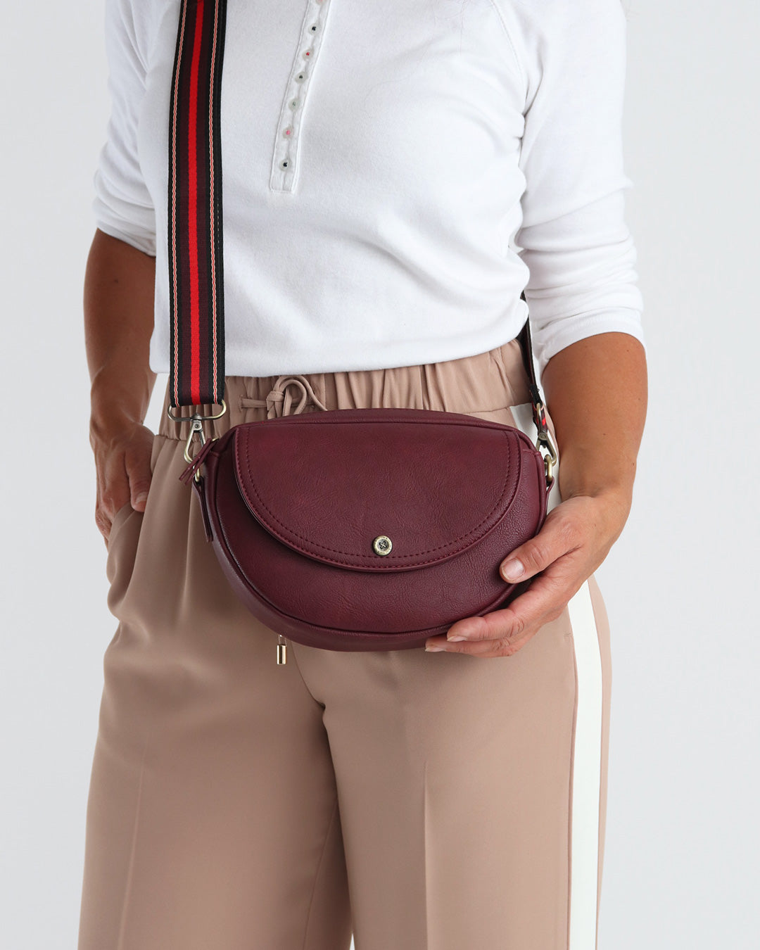 Luna Half Moon Bag -  Plum