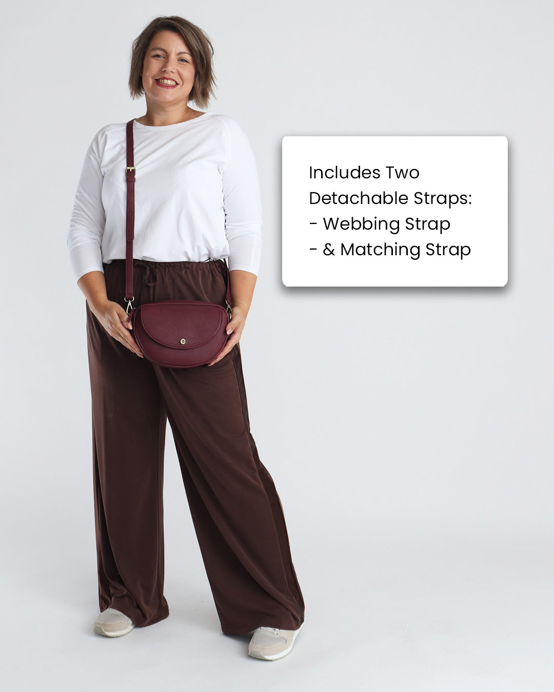 Luna Half Moon Bag -  Plum