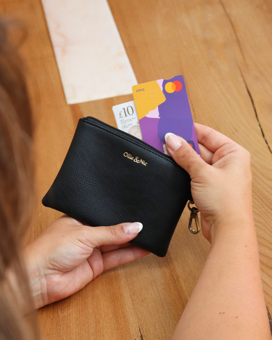 Minnie Zip Coin Purse - Black
