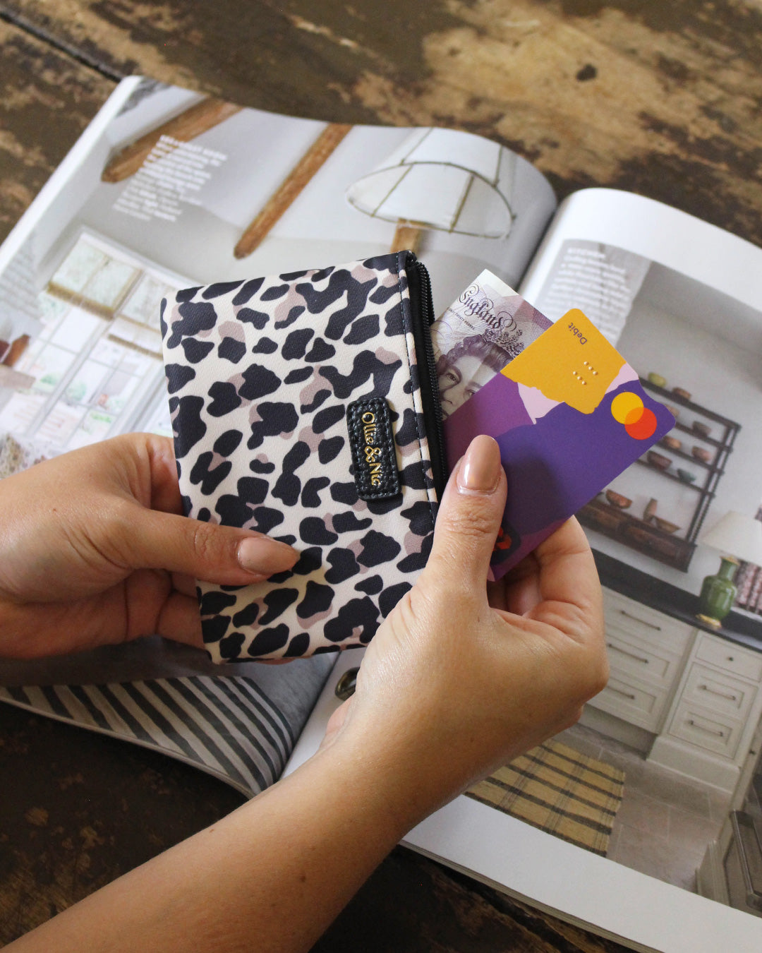 Minnie Zip Coin Purse - Leopard