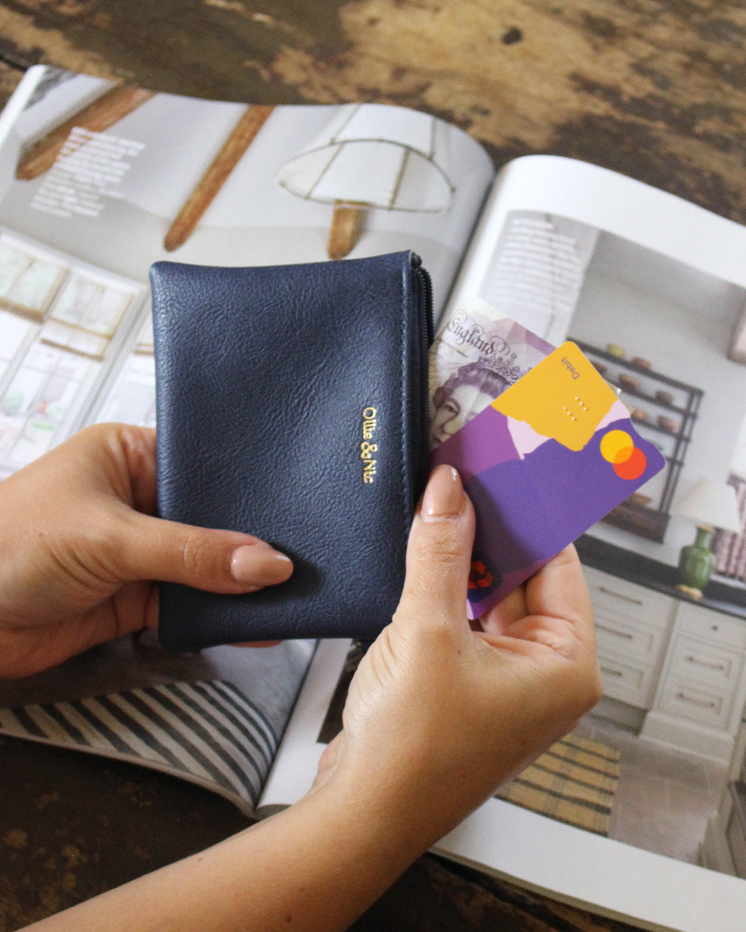 Minnie Zip Coin Purse - Navy