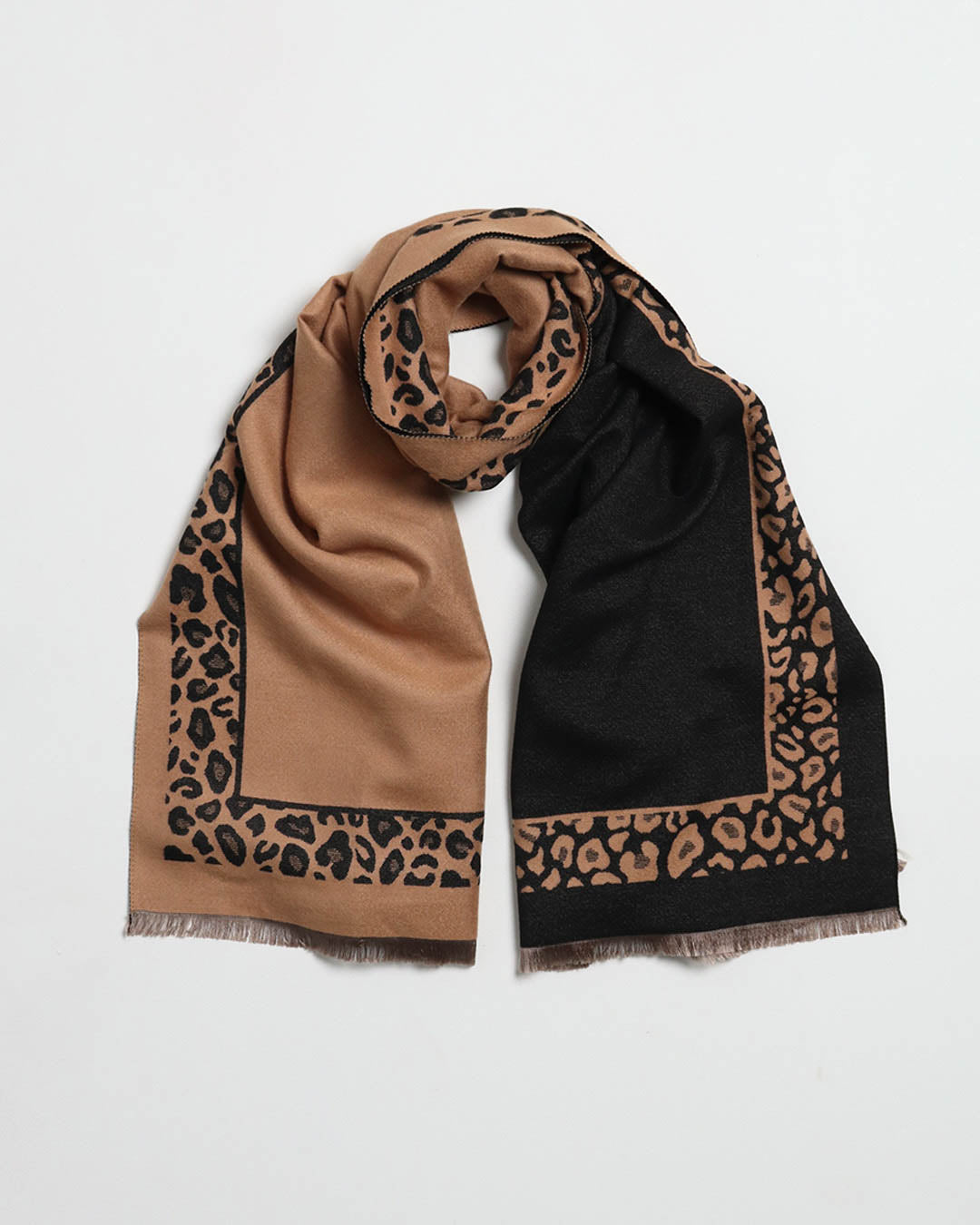 Myrah Scarf - Black/Camel