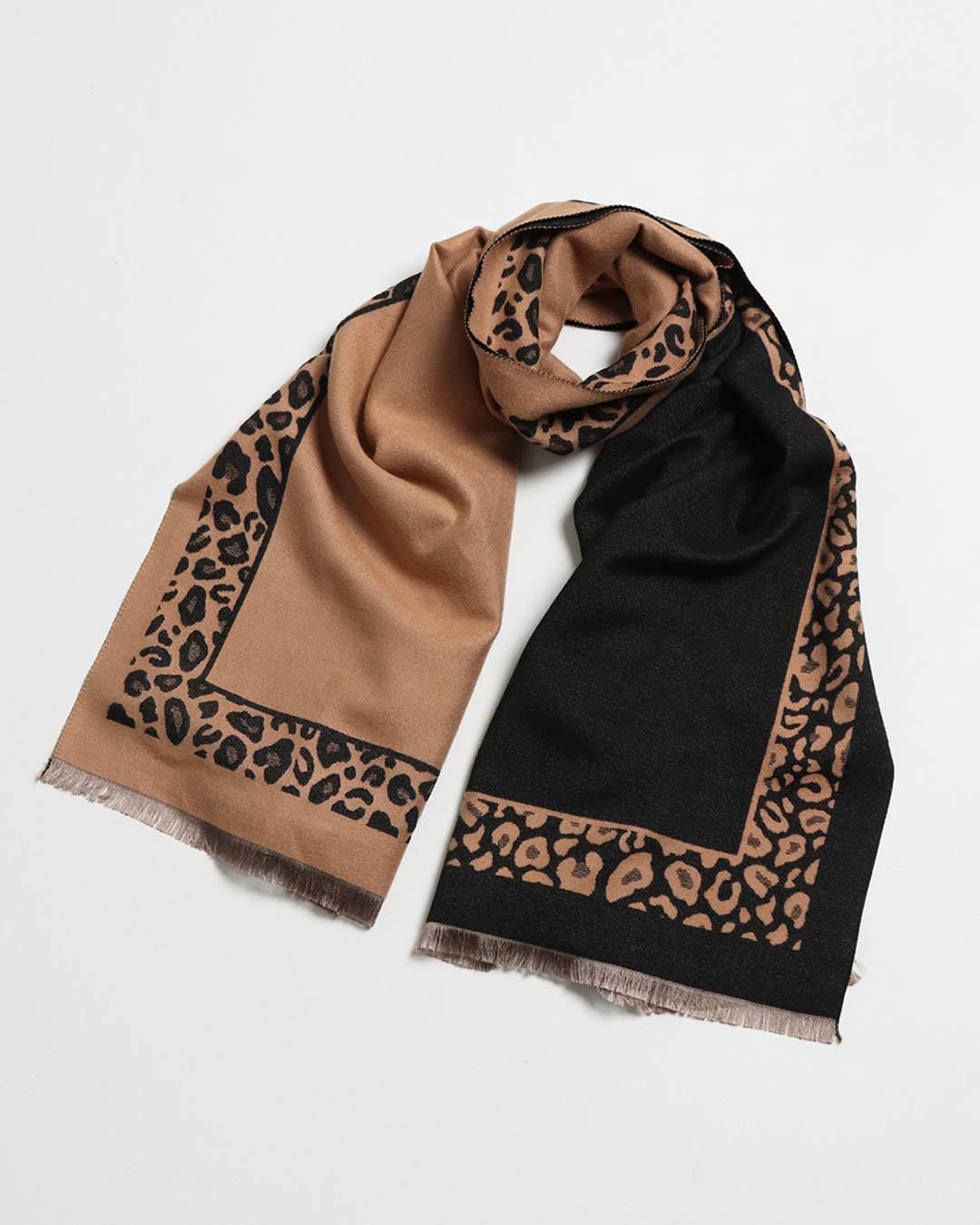 Myrah Scarf - Black/Camel