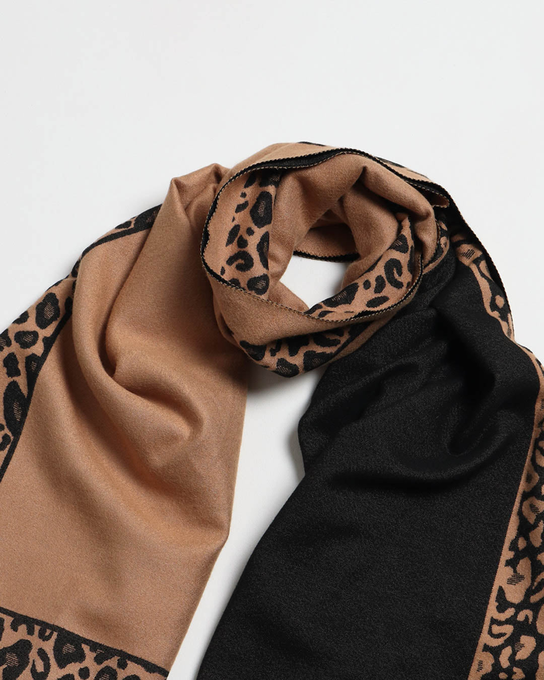 Myrah Scarf - Black/Camel