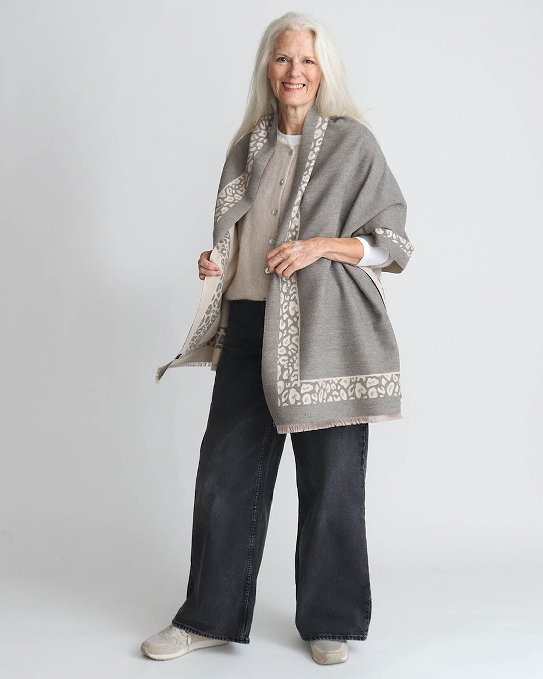 Myrah Scarf - Grey/Beige