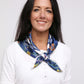 Netty Square Scarf - Navy
