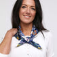 Netty Square Scarf - Navy