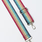 Ozzy Metallic Rainbow Webbing Strap - Silver Hardware