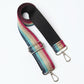 Ozzy Metallic Rainbow Webbing Strap - Silver Hardware