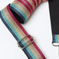 Ozzy Metallic Rainbow Webbing Strap - Silver Hardware