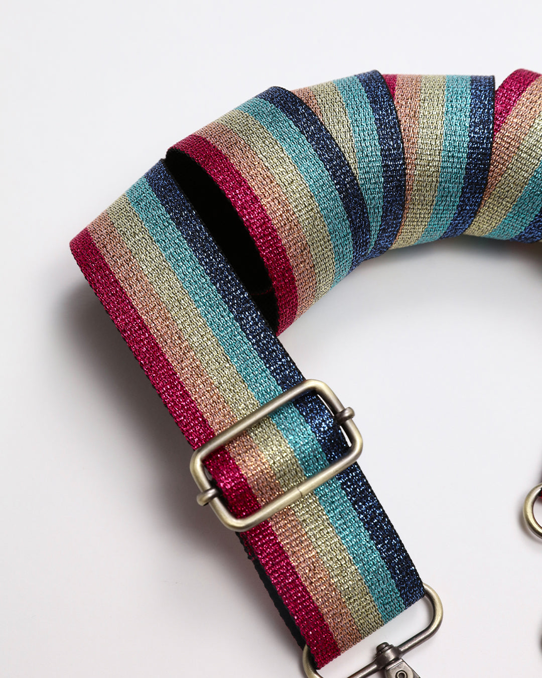 Ozzy Metallic Rainbow Webbing Strap