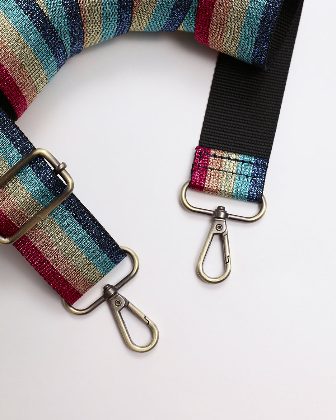 Ozzy Metallic Rainbow Webbing Strap