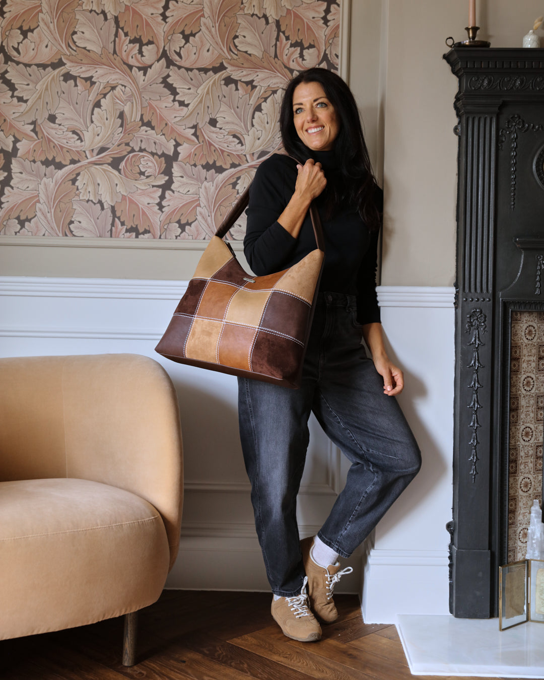 Patti Patchwork Hobo - Tan