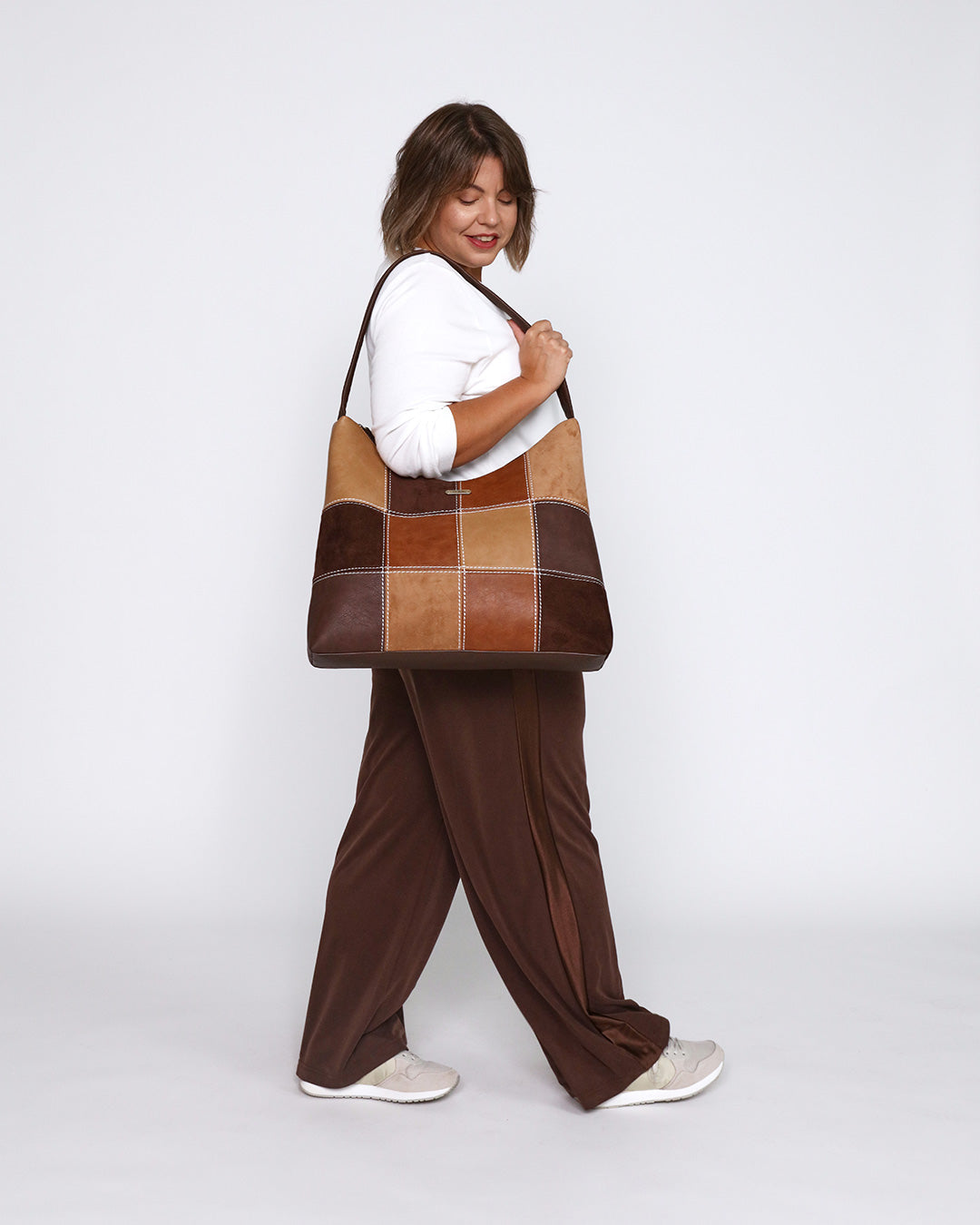 Patti Patchwork Hobo - Tan