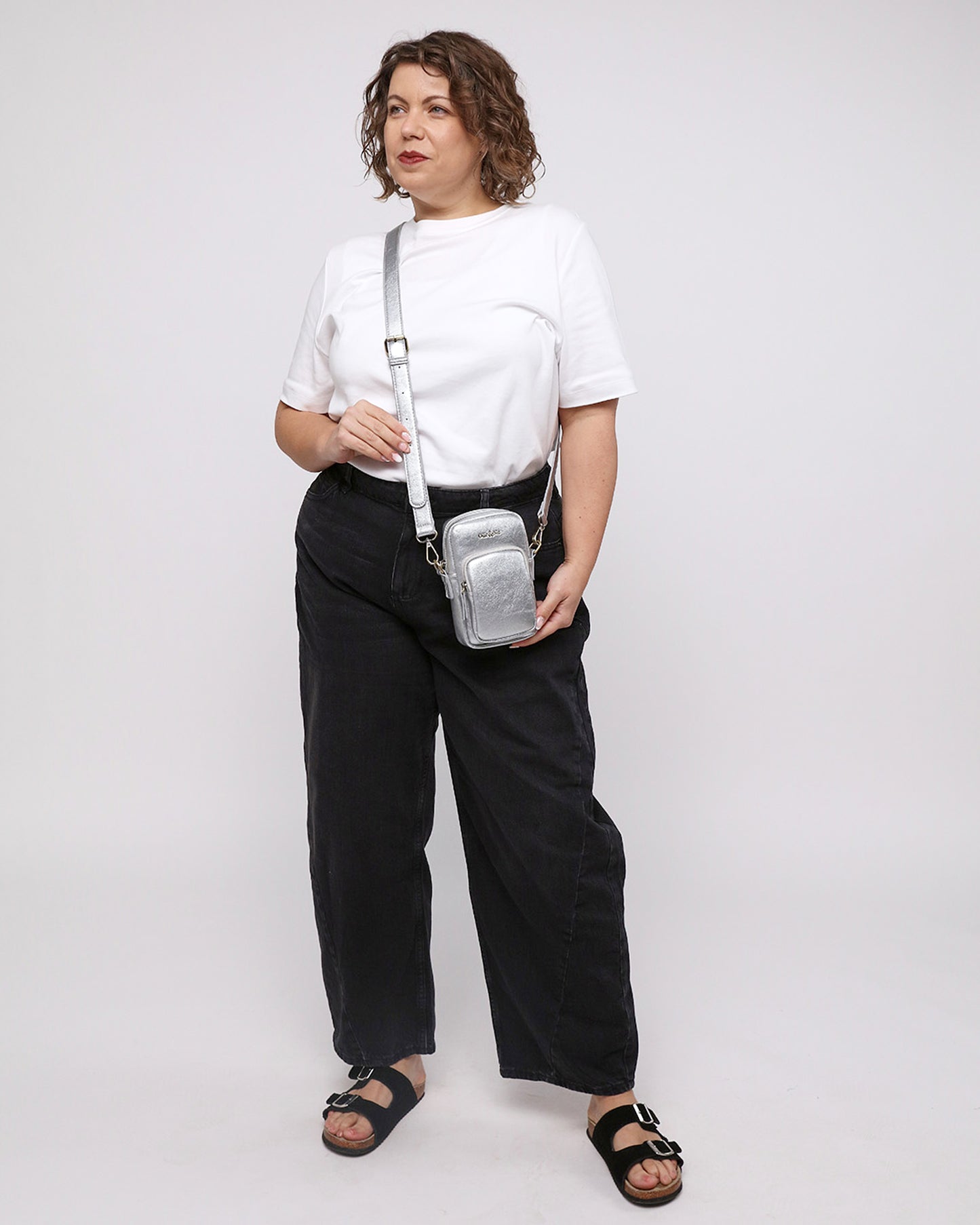 Phoebe Phone Bag - Silver