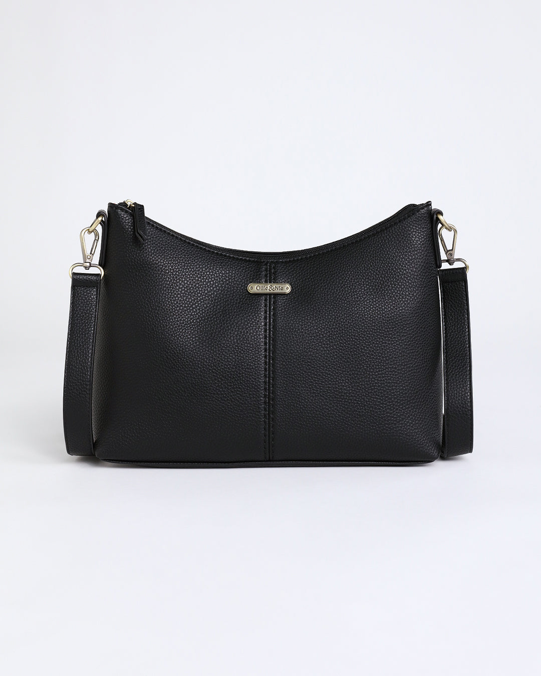 Sonya Curve Top Shoulder Bag - Black