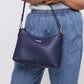 Sonya Curve Top Shoulder Bag - Navy