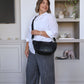 Sophia Curved Crossbody - Black